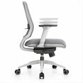 Ergonomischer Drehstuhl Grau/Weiss/Schwarz, 64 x 64 x 116–126 cm